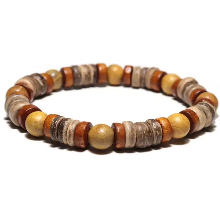 Bracelet de perles d'ampli naturelles fait à la main pour hommes et femmes