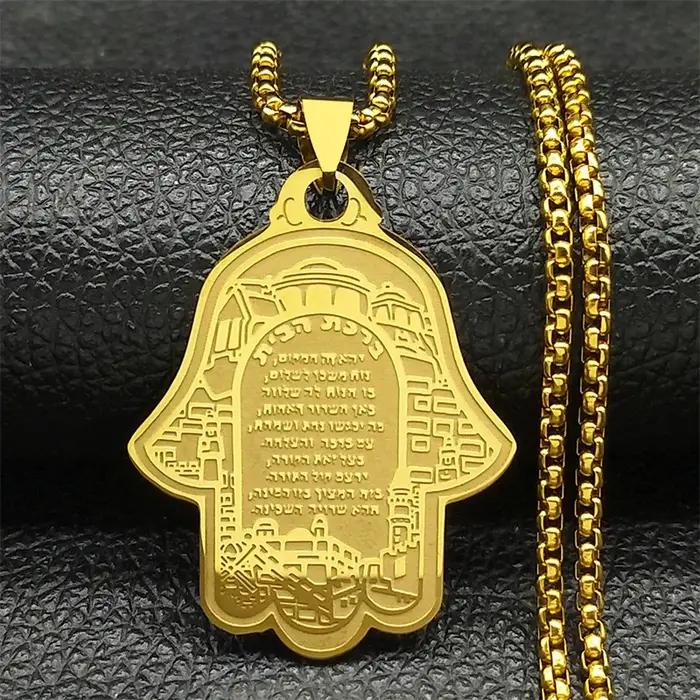 Collier pendentif main Hamsa de Fatima pour hommes et femmes