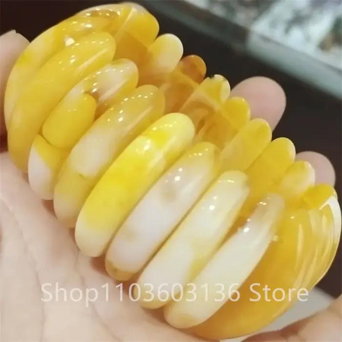 Bracelet en ambre coloré naturel pour femmes