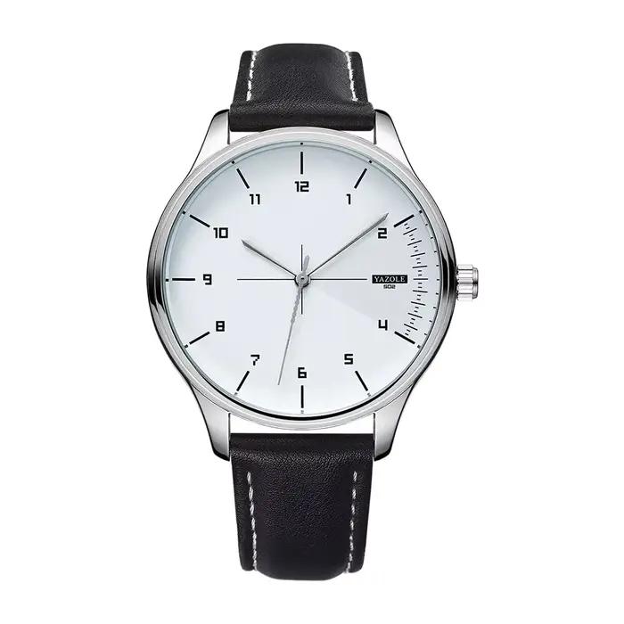 Top marque nouvelle montre pour hommes bracelet en cuir Ultra mince montre minimaliste pour hommes d