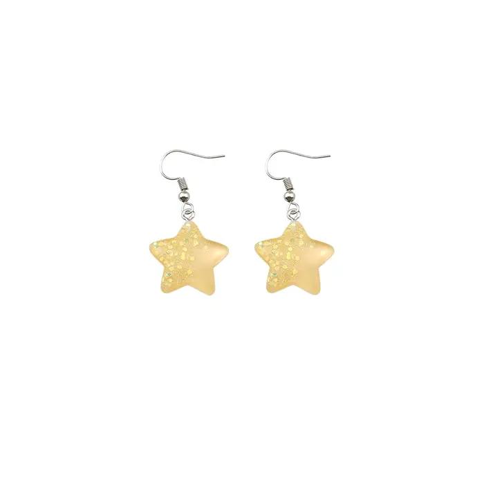 Femmes boucle d'oreille résine étoile boucles d'oreilles Costume Style à la mode enfants fille cadea