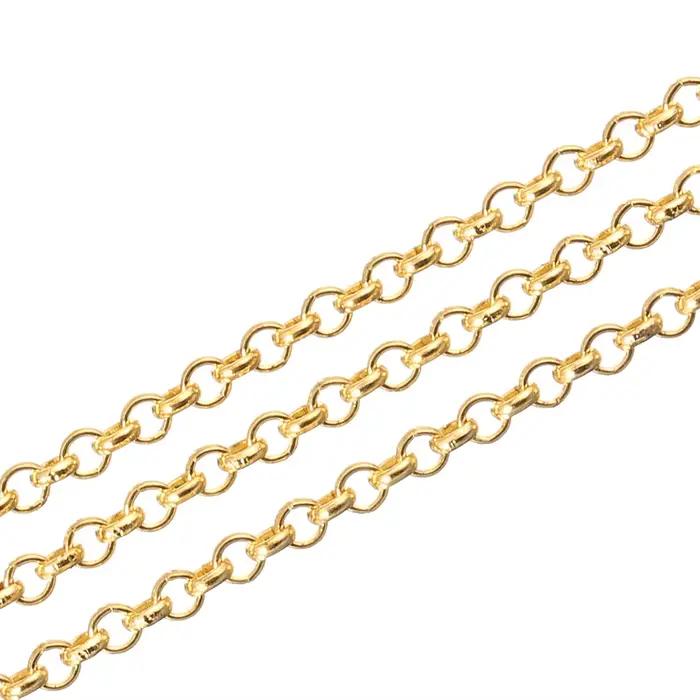 Bracelet à breloques en métal pour ensemble de bijoux, chaîne Rolo bricolage, couleur bronze antique