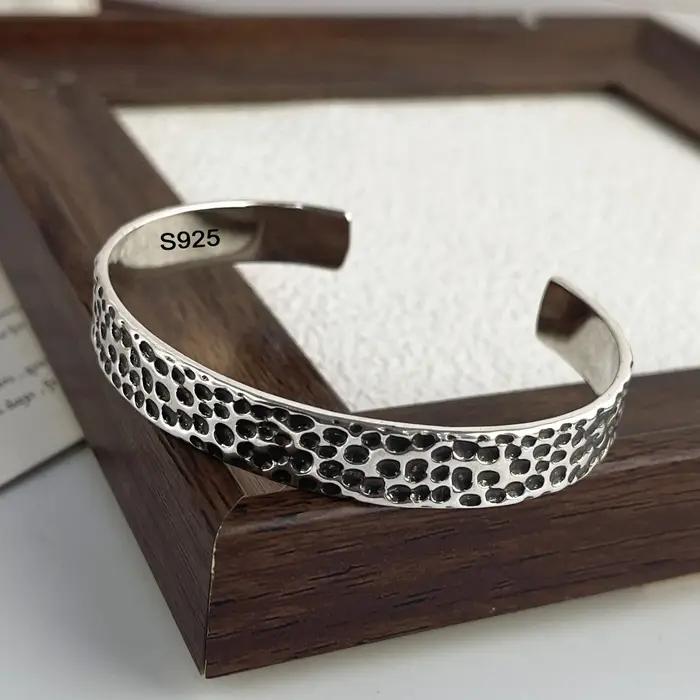Bracelet en métal 100% argent Sterling 925 massif pour femmes