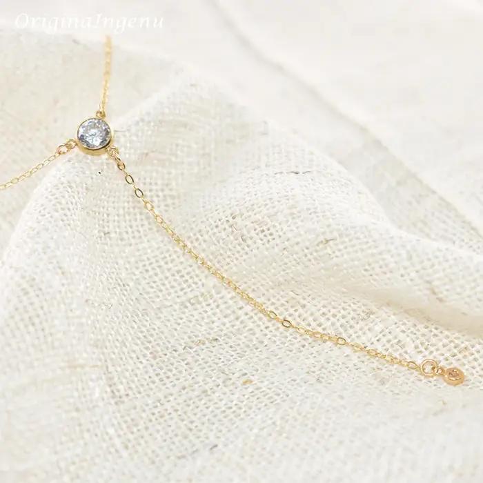Collier Ras du Cou Rempli d'Or en Y pour Femme