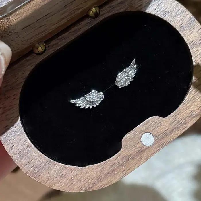 Boucles d'oreilles en forme d'aile de Zircon pour femmes