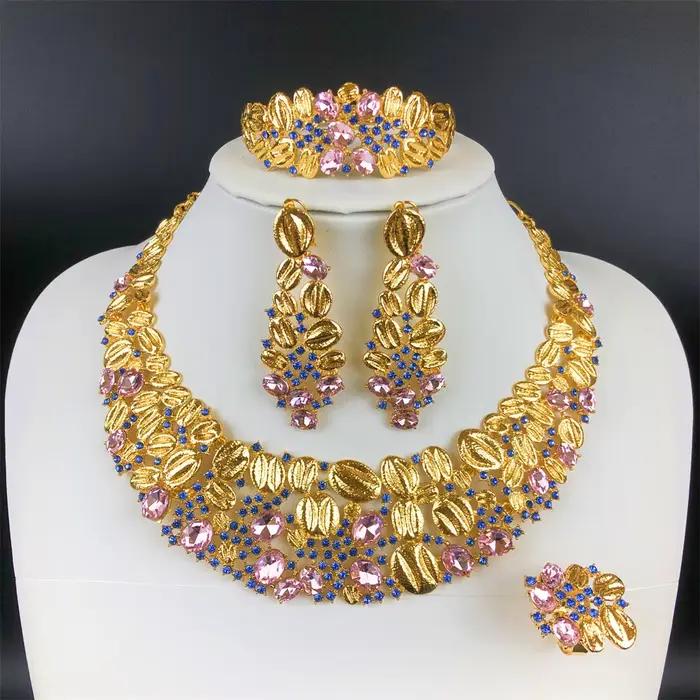 ESALE – ensemble de bijoux Vintage en opale pour femmes, Design de luxe, collier, boucles d'oreilles