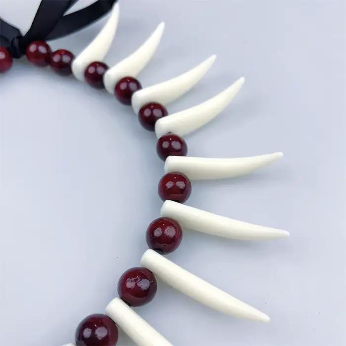 Collier Samoan Marron Ula Nifo Ula Lei, Tenue de Spectacles Culturels Esésiens, Hawaii, Fidji, Événements Festifs, Faux Sangliers, Républiques, 14 Pouces