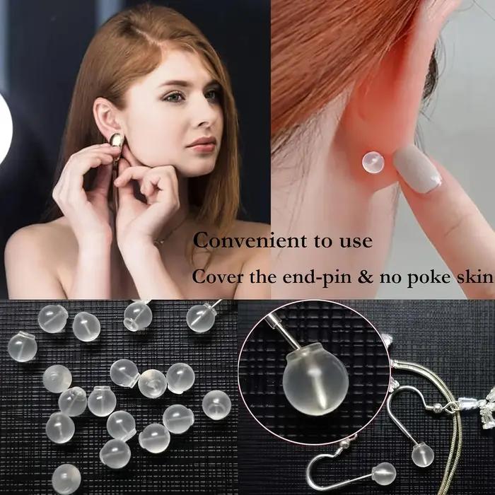 Dos de boucles d'oreilles de sécurité 100 pièces