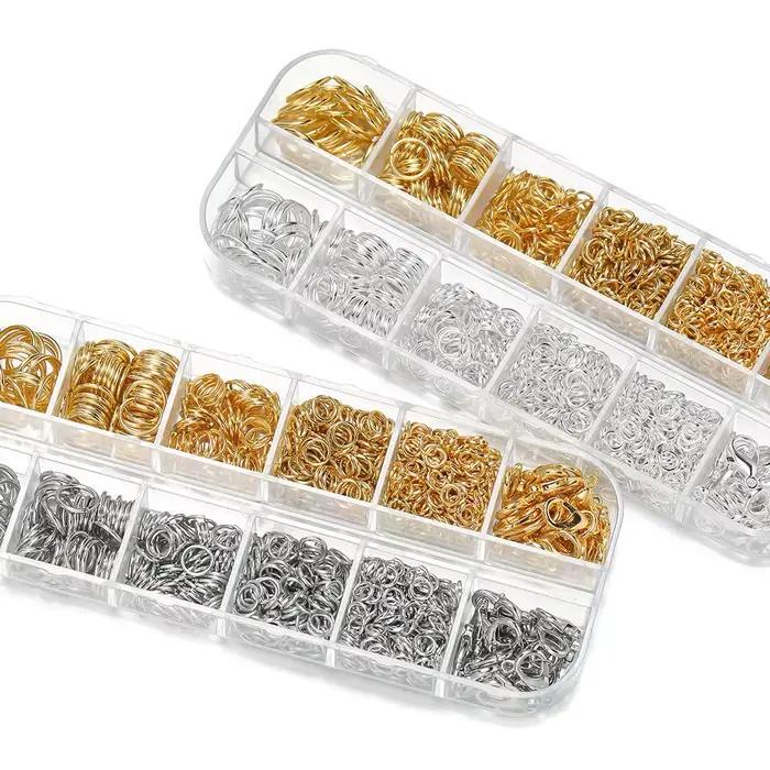 930 pièces/boîte Kits de résultats de bijoux anneaux de saut ouverts fermoirs à homard crochets pinces à épiler pour