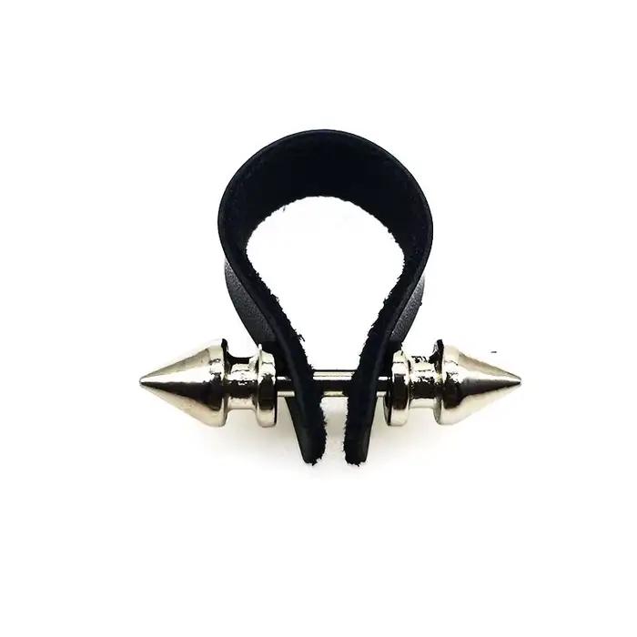 TOTABC-Bague ronde en cuir faite à la main pour hommes et femmes, bracelet noir, cadeau de bijoux, mode masculine, vente en gros