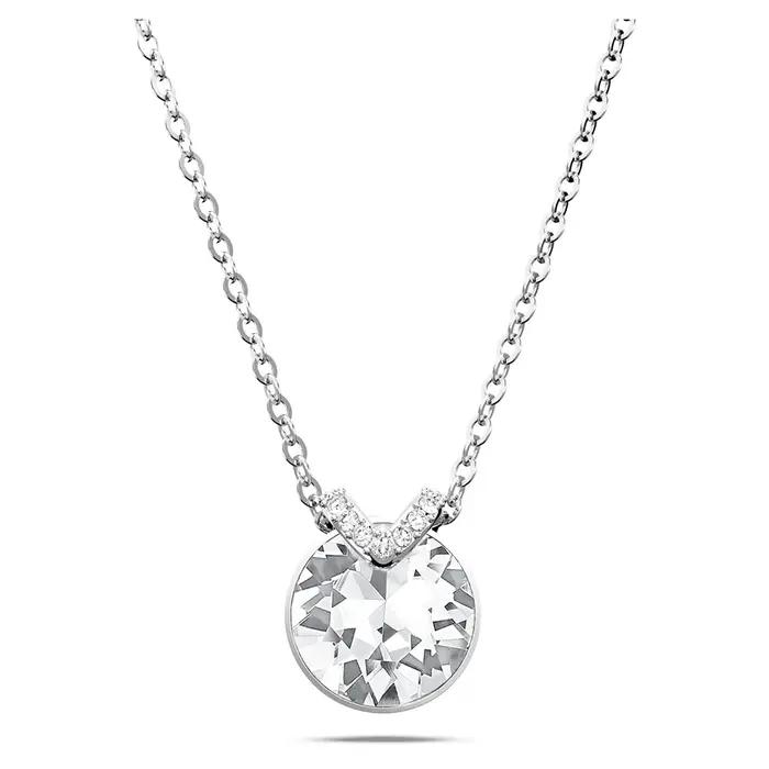 Collier pendentif romantique Bella V pour femmes, amis de mariage, cristaux de qualité supérieure de