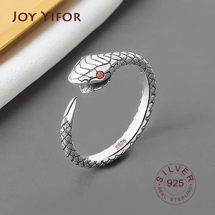 Bague serpent géométrique en argent pour femme élégante occassions spéciales soirée fête alliance mariage