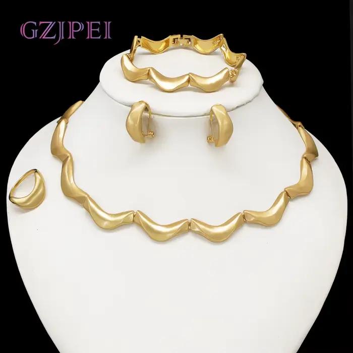 GZJPEI – ensemble de bijoux simples pour femmes, collier ras du cou en forme de nuage, Bracelet en m