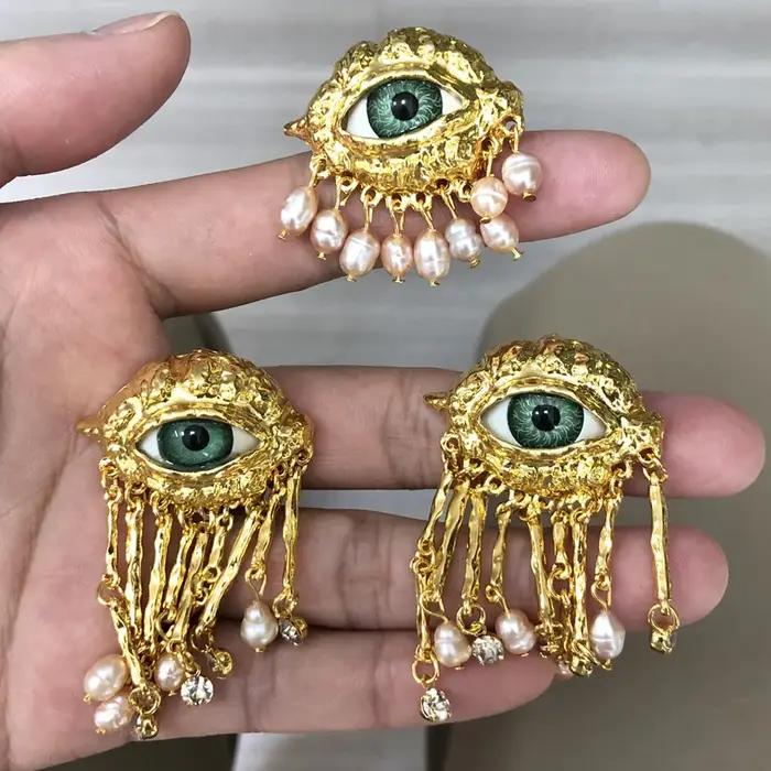 Boucles d'oreilles Vintage yeux de démon pour femmes