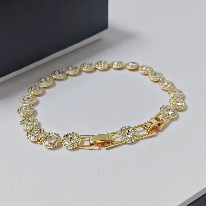 Bracelet tennis rond de luxe tendance pour hommes et femmes. Accessoires de bijoux de mode pour les soirées.