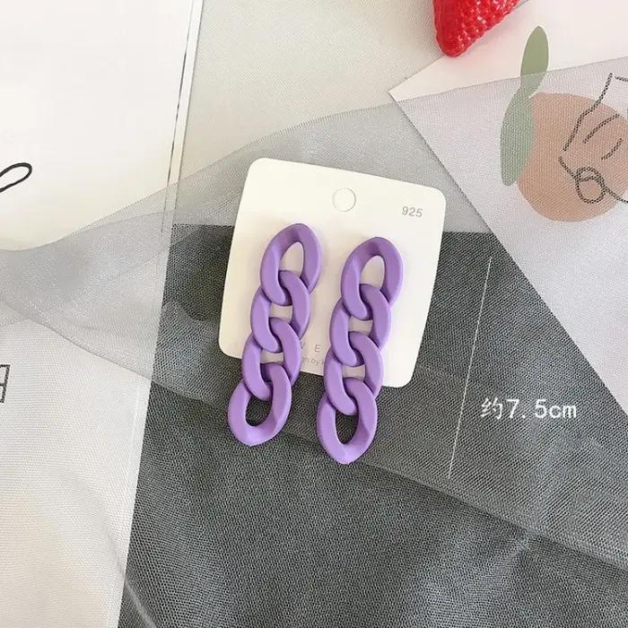 JODesign-Boucles d'oreilles pendantes longues en acrylique pour femmes
