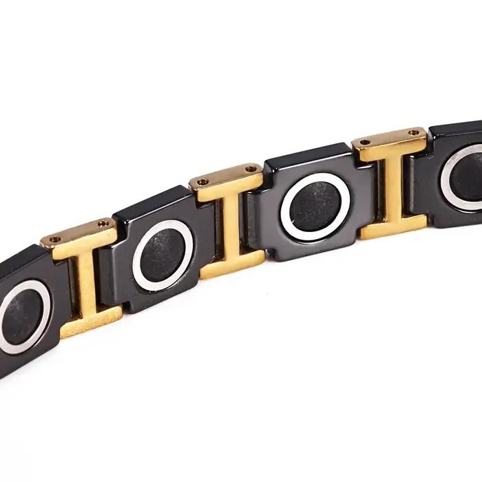 Bracelet ajustable en céramique bleue et métal avec fonction de suivi de fitness pour hommes et femmes pour occasions spéciales et bien-être