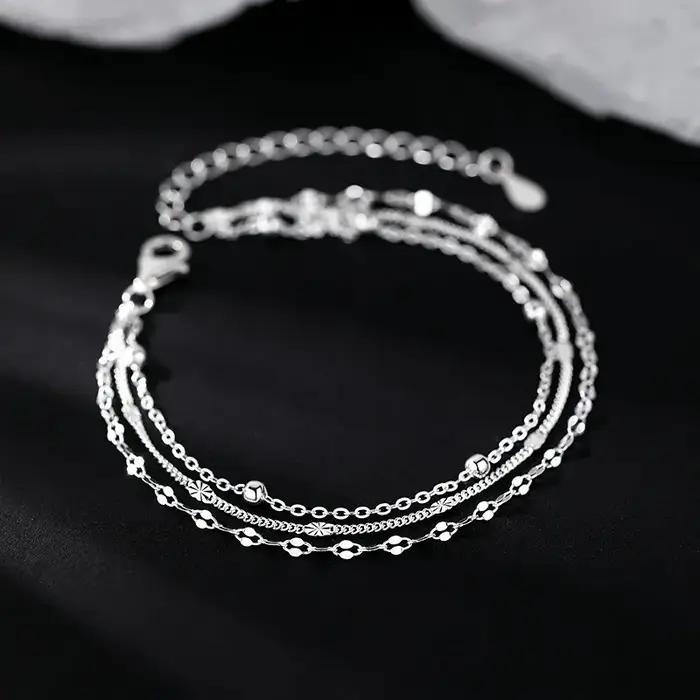 Bracelets de perles en argent Sterling 925 pour femmes