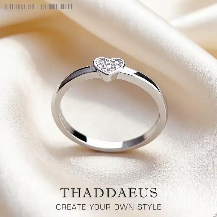 Bague en argent sterling 925 romantique sertie de zirconium blanc cœur à offrir pour occasions spéciales engagement mariage noël
