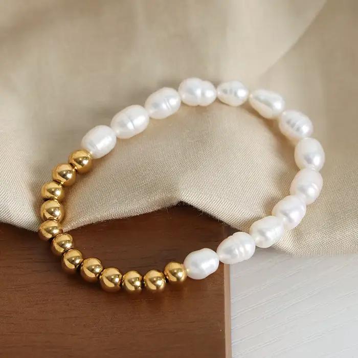 Bracelets en perles d'eau douce pour femmes