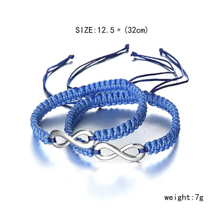 Ensemble de 2 bracelets infinis rétro faits à la main