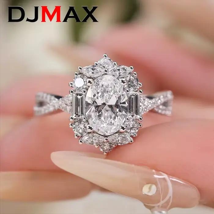 Alliance en argent sterling 925 sertie de moissanite pour engagement élégante pour femme occasions spéciales