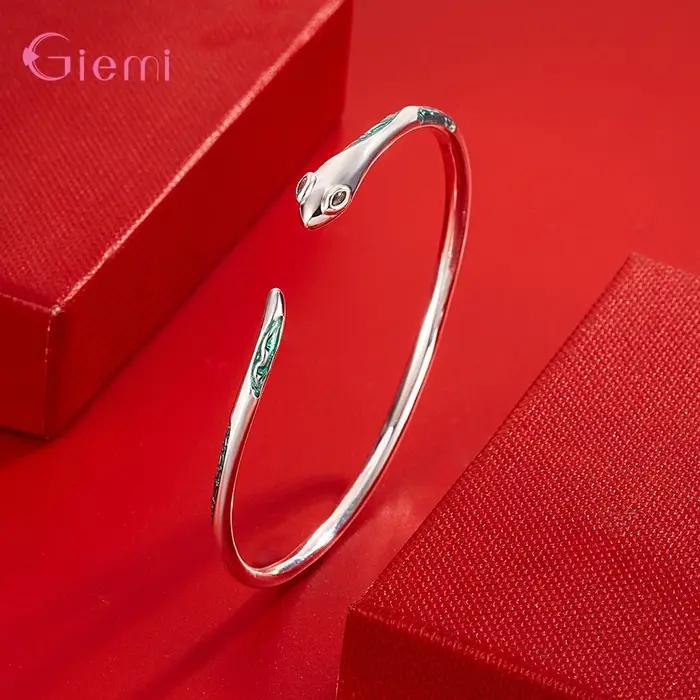 Bracelets ouverts ajustables en argent sterling 925 vintage