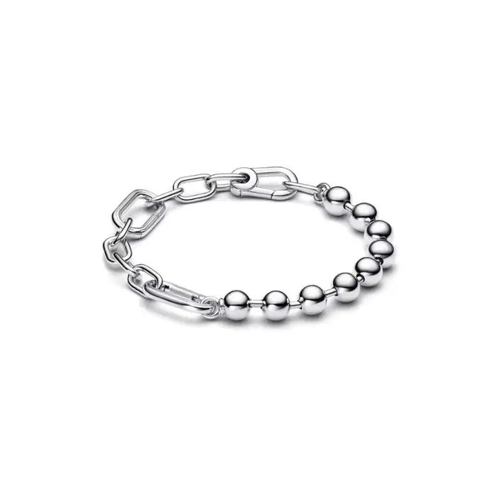Bracelet Original Me en Argent Sterling 925 avec Perles Rondes pour Femme – Bijou de Luxe Tendance