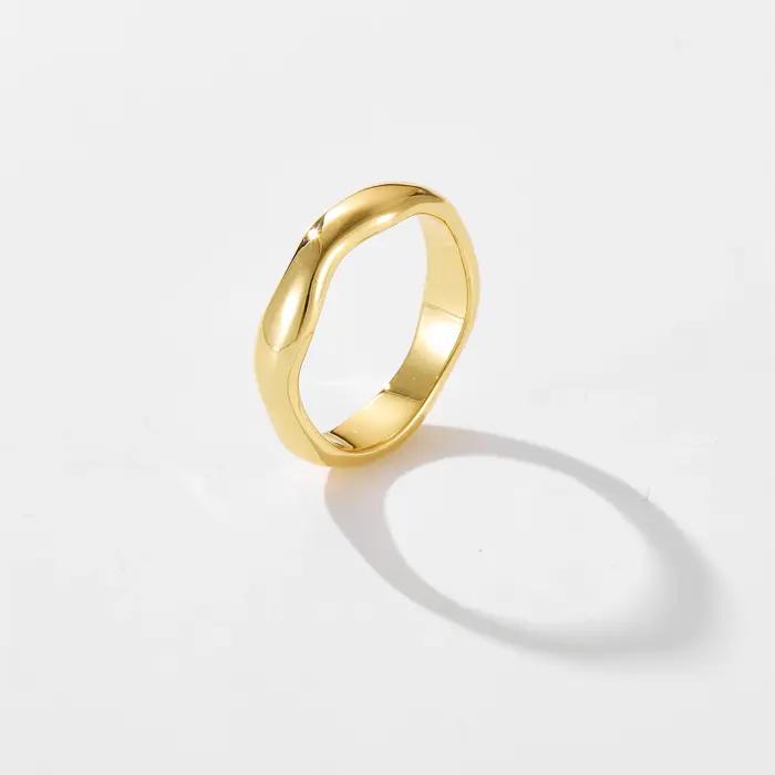 Bague géométrique en argent regardé 100% pour femme
