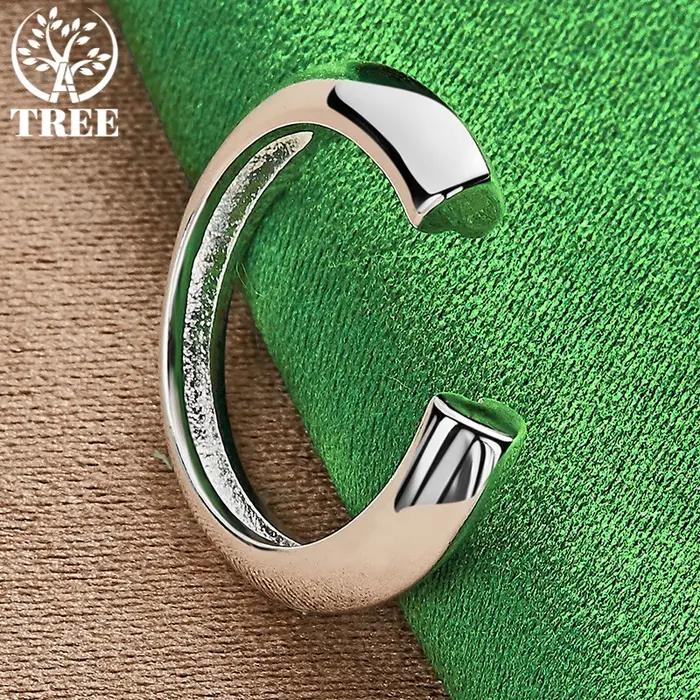 Bagues ouvertes ajustables en or 18 carats pour femmes et hommes