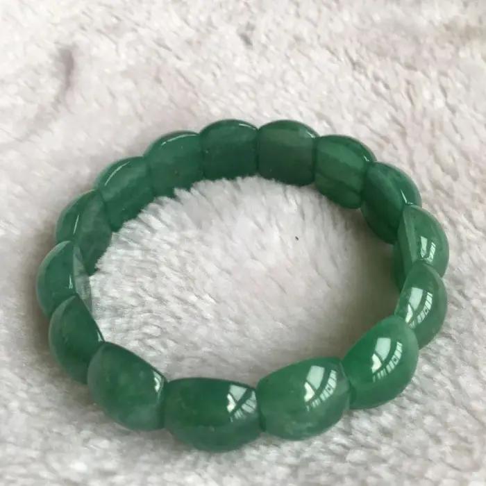 Bracelet vert naturel, main classique pour hommes et femmes