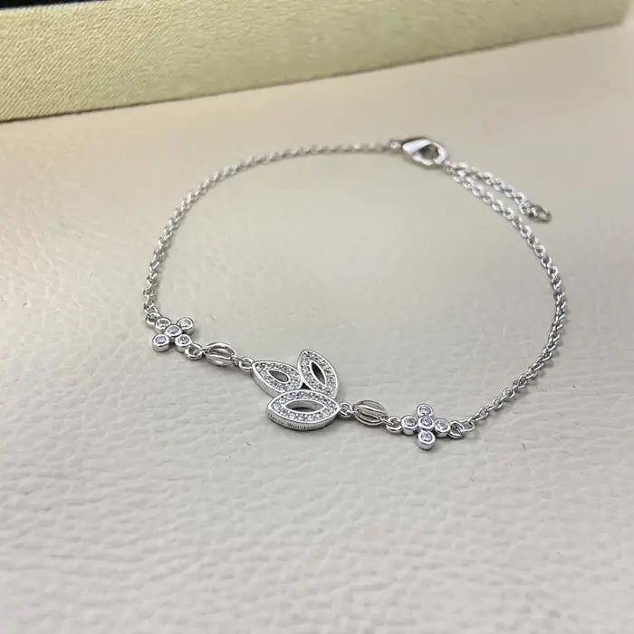 Nouveau bracelet trèfle HW en argent sterling 925, idéal pour la superposition