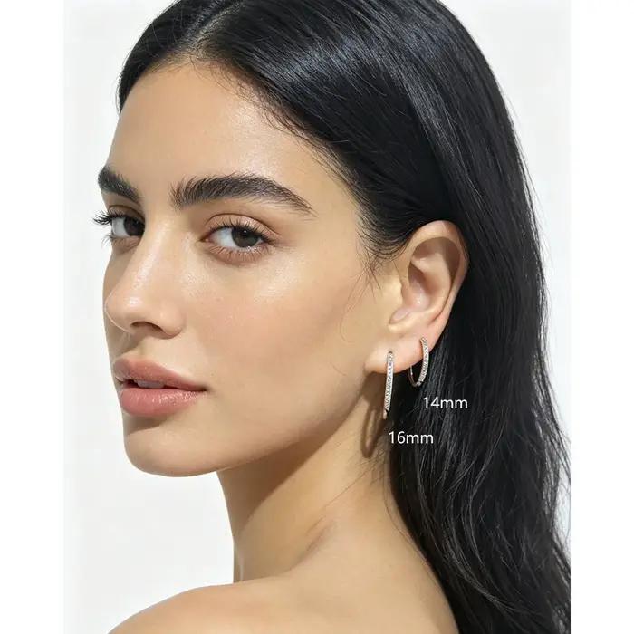 Boucles d'oreilles tendance en argent sterling 925