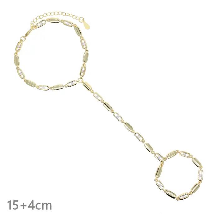 Nouveau Collier Ras du Cou en Y avec Breloques Géométriques Rectangulaires Bling Micro-Pavé CZ, Chaî