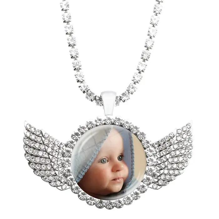 Collier personnalisé en verre avec pendentif en alliage de zinc pour maman, papa, bébé, enfants, occasions spéciales et anniversaires