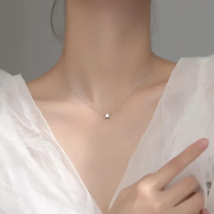 La Monada-Collier Minimaliste en Argent Fin 4.8 pour Femme