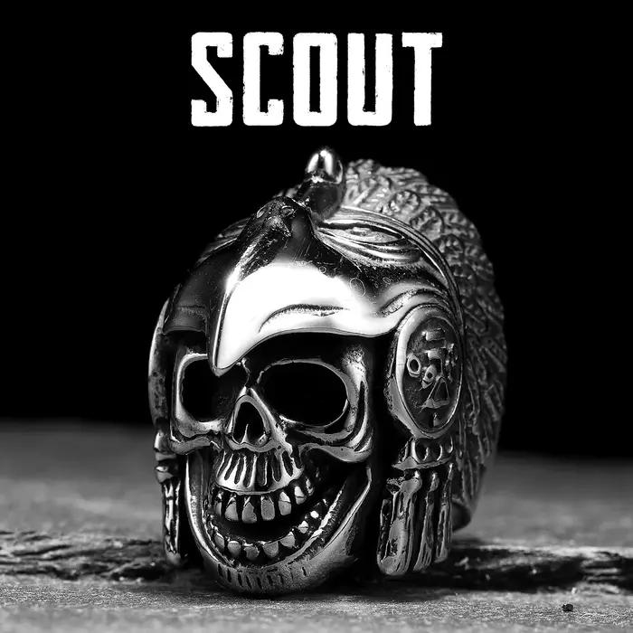 Bagues en acier inoxydable Scout Skull Indian Eagle bijoux punk rétro pour hommes et femmes occasions spéciales alliances de mariage style unique