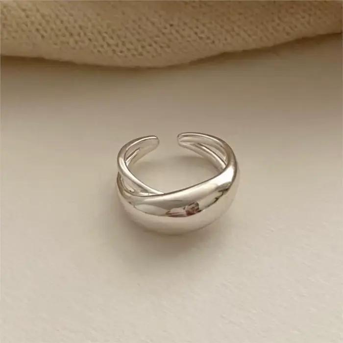 Bague Anenjery en cuivre géométrique pour femmes, design unique et tracker d'humeur, idéal pour les occasions spéciales, cadeau parfait pour mère, épouse, petite amie, fille ou meilleure amie