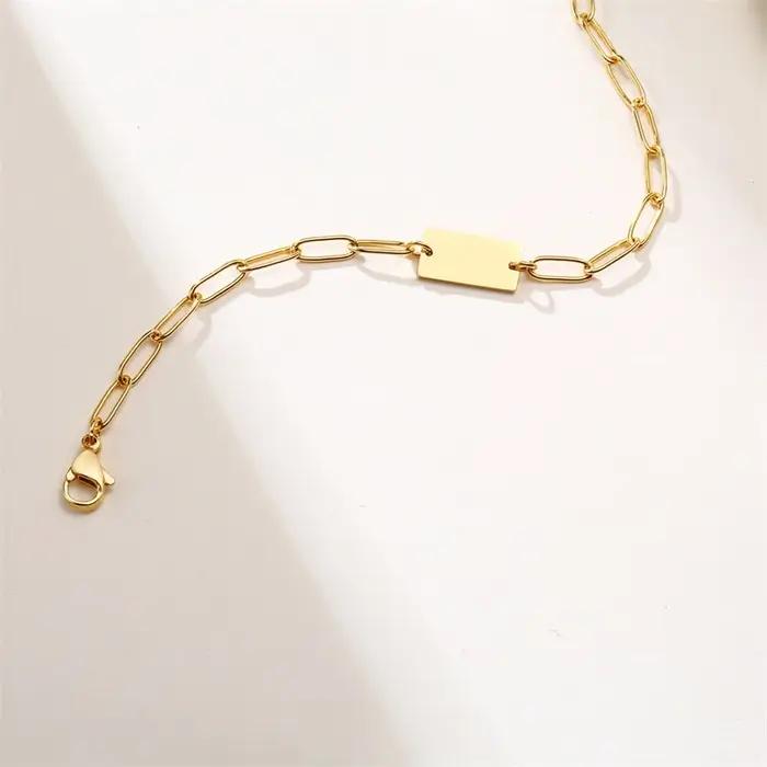 Bracelet Initial Personnalisé avec Nom pour Femme