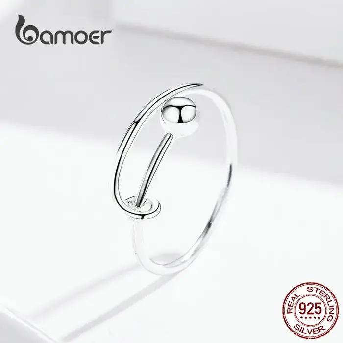 Bagues réglables en argent regardé 925 pour femme