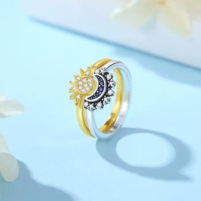 Bague en Argent Sterling 925 Sertie de Zirconium Blanc Élégante Pour Femme Occasions Spéciales