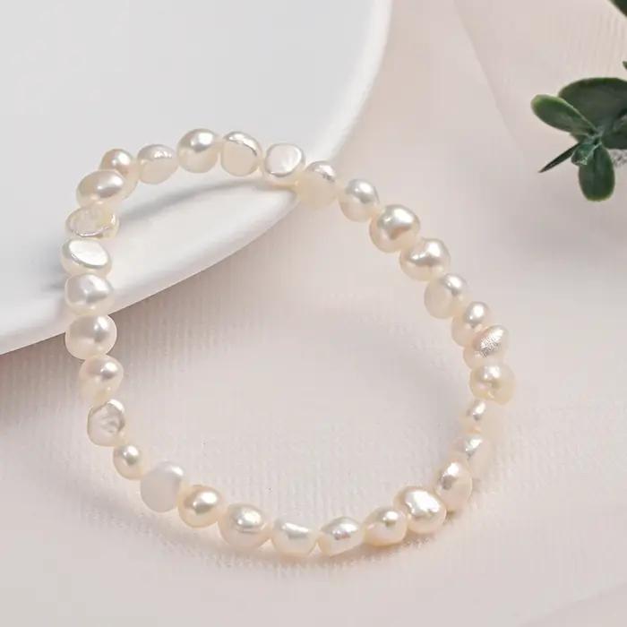 Bracelet en perles d'eau douce naturelles baroques