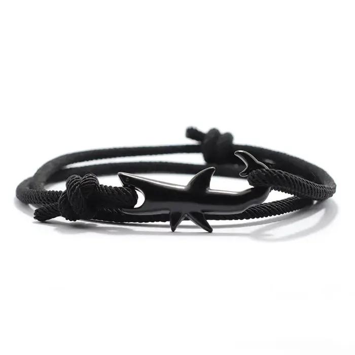 Bracelet Requin Noter en alliage de zinc pour homme et femme, idéal pour les surfeurs, les amateurs de plage et les occasions spéciales