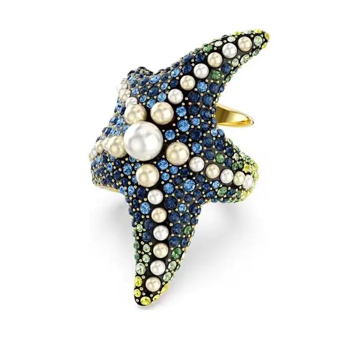 Nouvelle bague exquise personnalisée en forme d'éventail