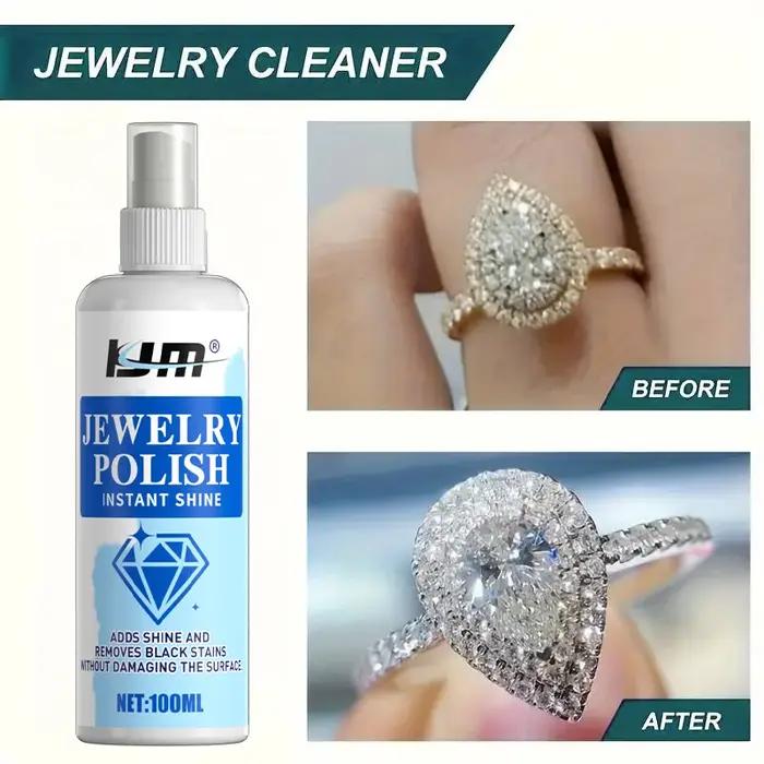 Spray nettoyant pour bijoux 100 ml revitalisant brillance et éliminant taches pour argent or diamants bagues bracelets colliers occasions spéciales