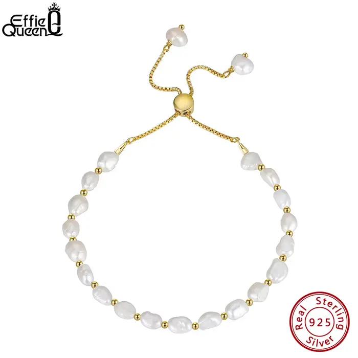 EFFIE QUEEN – Bracelet de perles baroques naturelles pour femmes