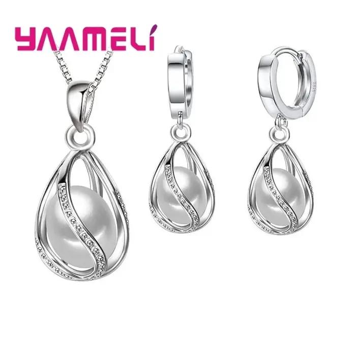 Ensemble de bijoux en argent Sterling 925 pour femmes