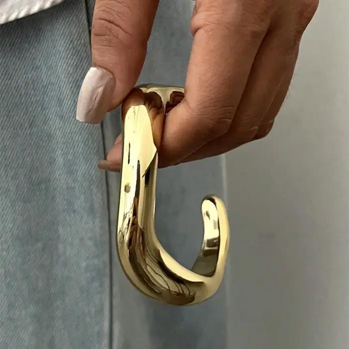 Ensemble de 3 bracelets irréguliers ondulés pour femmes