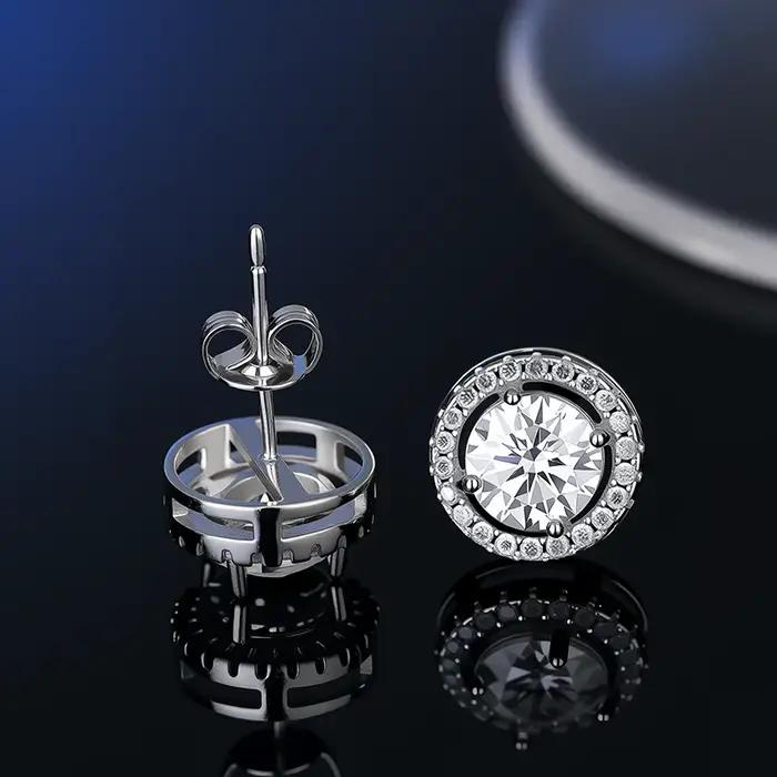Boucles d'oreilles personnalisées en argent Sterling S925