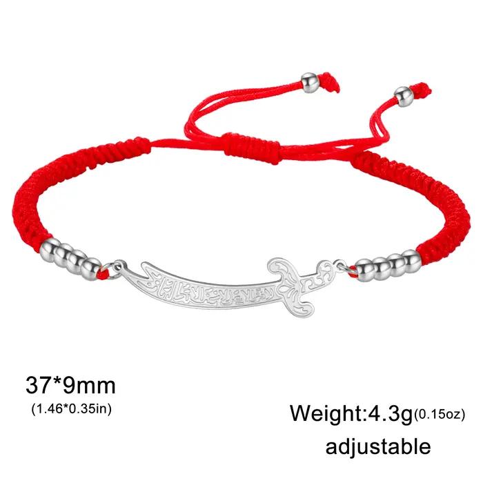 Amaxer Imam Ali Zulfiqar Bracelet épée pour femmes hommes bijoux en acier inoxydable amulette islamique cadeau en gros